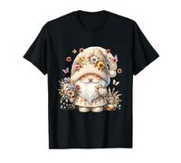 Unique Summer GNOME Graphic For Flower Lovers Cute Butterfly Camiseta