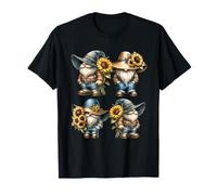 Unique Sunflower GNOME Graphic For Women Men and Hippie Mom Camiseta