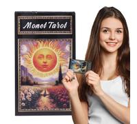 Unique Tarot Deck Set, English Oracle Cards, Fortune Telling Board Game, Fa | Juego de cartas de Oracle de Tarot, versión inglesa, divertido juego de mesa para noches de familia y fiestas