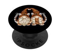 Unique Tiger Gnomes For Gardener Cute Tiger Mom and Dad PopSockets PopGrip Adhesivo