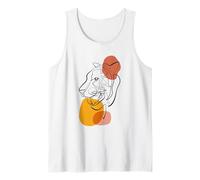 Unique Tiger Line Art Aesthetic For Women and Tiger Lover Camiseta sin Mangas