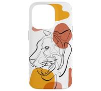 Unique Tiger Line Art Aesthetic For Women and Tiger Lover Carcasa para iPhone 14 Pro