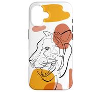 Unique Tiger Line Art Aesthetic For Women and Tiger Lover Carcasa para iPhone 16
