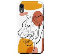 Unique Tiger Line Art Aesthetic For Women and Tiger Lover Carcasa para iPhone XR