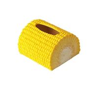 Unique Tissue Box Holder Creative Funny Corn Cover Resin Toilet Paper with Wide Opening Decorative