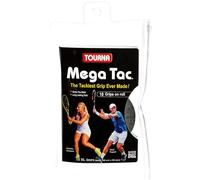 Tourna Unique Mega TAC - Raquetas de Tenis (Repuesto XL, 10 Unidades), Color Negro