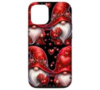 Unique Valentines GNOME Graphic For Women Floral Rose Heart Carcasa para iPhone 12/12 Pro