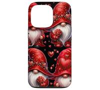 Unique Valentines GNOME Graphic For Women Floral Rose Heart Carcasa para iPhone 13 Pro
