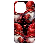 Unique Valentines GNOME Graphic For Women Floral Rose Heart Carcasa para iPhone 15 Pro MAX