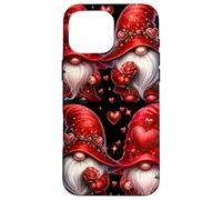 Unique Valentines GNOME Graphic For Women Floral Rose Heart Carcasa para iPhone 16 Pro MAX