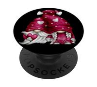 Unique Valentines Gnomes Love Heart Valentines Couple PopSockets PopGrip Adhesivo