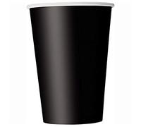Unique vasos de papel, color negro, 14 unidad (paquete de 1) (32046)