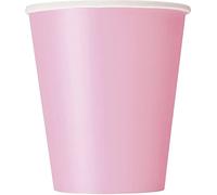 Unique vasos de papel, color rosa claro, 14 unidad (paquete de 1) (30883)