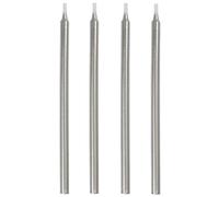 Unique- Velas de cumpleaños plateadas de 5 pulgadas, paquete de 12, Color plata, 12,7 cm (19981)