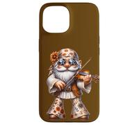 Unique Violin GNOME In Boho Hippie Pants Groovy Flower Power Carcasa para iPhone 15