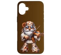 Unique Violin GNOME In Boho Hippie Pants Groovy Flower Power Carcasa para iPhone 16 Plus