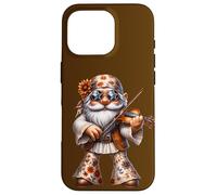 Unique Violin GNOME In Boho Hippie Pants Groovy Flower Power Carcasa para iPhone 16 Pro