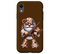 Unique Violin GNOME In Boho Hippie Pants Groovy Flower Power Carcasa para iPhone XR