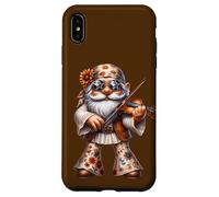 Unique Violin GNOME In Boho Hippie Pants Groovy Flower Power Carcasa para iPhone XS MAX