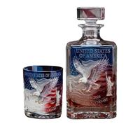 Unique Whiskeys Decanter - Decantador conmemorativo de América del 250 aniversario, botella de licor para coleccionistas y entusiastas de la historia, decantador de whisky de vidrio