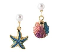 Unique Women's Chic Earrings Creative Shell Marine Life Alloy Eardrops