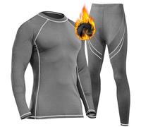 UNIQUEBELLA Suit Esquí Térmica Ropa Interior Térmica Manga Larga Camiseta + Térmica Pantalones Largos, Deportes de Invierno, Conjuntos térmicos para Hombre