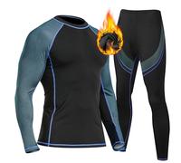 UNIQUEBELLA Suit Esquí Térmica Ropa Interior Térmica Manga Larga Camiseta + Térmica Pantalones Largos, Deportes de Invierno, Conjuntos térmicos para Hombre