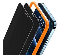 UniqueMe 2 Pack Privacidad Protector Pantalla Compatible con iPhone 12/12 Pro Cristal Templado, Cobertura máxima, Sin burbujas, Vidrio Templado, Con marco de instalación