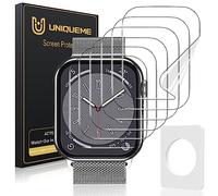 UniqueMe 6 Pack Protector de Pantalla para Apple Watch Series 9/8/7 41 mm, Film HD Flexible Protector, Sin Burbujas