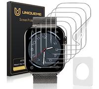 UniqueMe 6 Pack Protector de Pantalla para Apple Watch Series 9/8/7 45 mm, Film HD Flexible Protector, Sin Burbujas