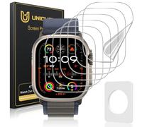 UniqueMe 6 Pack Protector de Pantalla para Apple Watch Ultra/Ultra 2 49 mm, Film HD Flexible Protector, Sin Burbujas