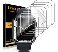 UniqueMe 8 Pack Protector de Pantalla para Apple Watch Series 3/21 38 mm,TPU Film HD Flexible Protector, HD Transparente, Sin Burbujas