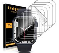 UniqueMe 8 Pack Protector de Pantalla para Apple Watch Series SE2/SE/6/5/4 40 mm,TPU Film HD Flexible Protector, HD Transparente, Sin Burbujas