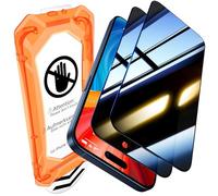 UniqueMe Paquete de 2 protectores de pantalla HD para eliminación automática de polvo compatibles con iPhone 15 Pro Max -EE