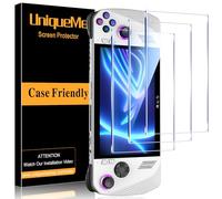 UniqueMe Paquete de 3 protectores de pantalla compatibles con ASUS ROG Ally Handheld 2023 de 7 pulgadas, vidrio templado transparente Ultra HD, dureza 9H, antiarañazos, sin burbujas, antihuellas