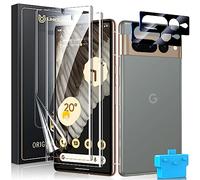 UniqueMe para Google Pixel 7 Pro Protector de Pantalla, 2 Piezas TPU Protector y 2 Piezas Protector de Cámara, Película de TPU flexible HD, Ultra HD