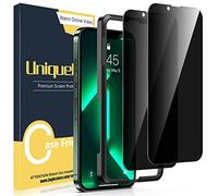 UniqueMe para iPhone 13/13 Pro Privacidad Protector Pantalla, Cristal templado, Anti-Rasguños, Antiespia- 2 Pack