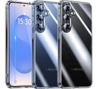 UniqueMe Para Samsung Galaxy S25 Ultra Funda, Set Case para Samsung Galaxy S25 Ultra Case Cover Protection,1 Funda & 2 Protector Pantalla - Transparente