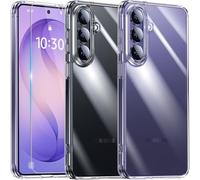 UniqueMe Para Samsung Galaxy S26 Funda - Case para Samsung Galaxy S26 Case Cover Protection,Kit de protección Integral, 1 Funda & 2 Protector Pantalla - Transparente