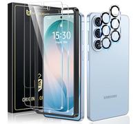 UniqueMe para Samsung Galaxy S26 Protector de Pantalla - 4 Piezas, 2 Piezas Cristal Templado y 2 Piezas Protector Camara, Anticaída, Anti-Arañazos, Ultra HD,Antihuellas