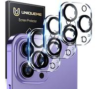 UniqueMe Protector Cámara para iPhone 14 Pro/14 Pro Max - 3 Unidades, Ultra HD Clara, Anti-Arañazos, Ultra Resistente, Cristal Vidrio Templado 9H