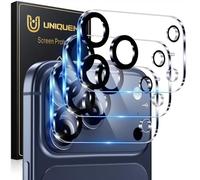 UniqueMe Protector Cámara para iPhone 17 Pro Max - Ultra HD Clara, Anti-Arañazos, Ultra Resistente, Cristal Vidrio Templado 9H, 3 Unidades -Transparente
