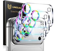 UniqueMe Protector Cámara para iPhone 17 Pro - Ultra HD Clara, Anti-Arañazos, Ultra Resistente, Cristal Vidrio Templado 9H, 3 Unidades -Colorido