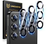 UniqueMe Protector Cámara para Samsung Galaxy S25 - Ultra HD Clara, Anti-Arañazos, Ultra Resistente, Cristal Vidrio Templado 9H, 3 Unidades