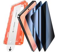 UniqueMe Protector de pantalla de privacidad para 26 unidades - 2 unidades [adhesivo automático] [antiespía] Cobertura completa 9H Protector de pantalla de vidrio templado sin burbujas, compatible con