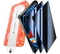 UniqueMe Protector de pantalla de privacidad para Samsung Galaxy S25 Ultra, paquete de 2 [fácil de instalar] [sin burbujas] Protector de pantalla de vidrio templado 9H, cobertura completa, antiespía