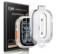 UniqueMe Protector de Pantalla para Apple Watch Ultra/Ultra 2 49 mm, sin burbujas, Sensible al Tacto, 2 Piezas