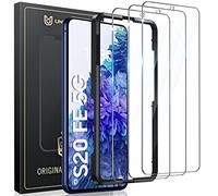 UniqueMe Protector de Pantalla para Samsung Galaxy S20 FE Cristal Templado, 3 Piezas Vidrio Templado, Anticaída, Anti-Arañazos, Ultra HD, Antihuellas
