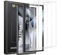 UniqueMe Protector de Pantalla para Samsung Galaxy S24 Ultra Cristal Templado, 3 Piezas Vidrio Templado, Anticaída, Anti-Arañazos, Ultra HD, Antihuellas