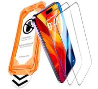 UniqueMe Protector Pantalla para iPhone 14 Pro - [Protección de Pantalla Completa] Cristal Templado para iPhone 14 Pro, Instalación Automática, 2 Piezas